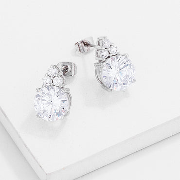 Abigail 9mm Round CZ Stud Earrings | 3ct