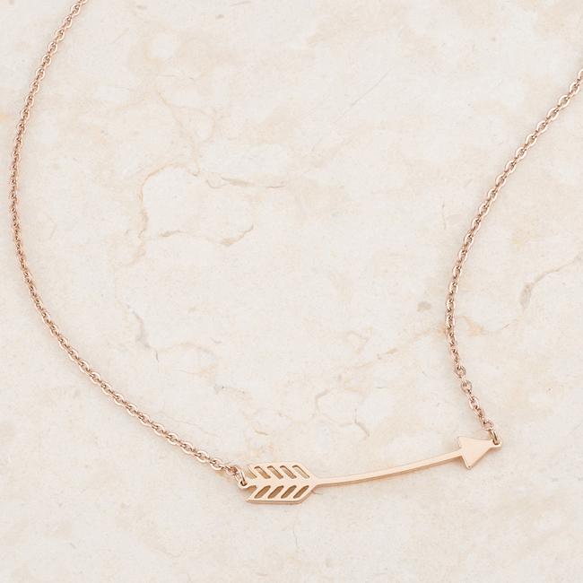 Arianna Stainless Steel Arrow Necklace