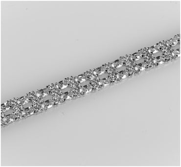 Tyra Two Rows Oval Cubic Zirconia Bracelet – 7.25in | 30 Carat - Beloved Sparkles