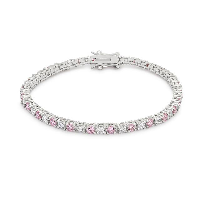 Cassidy 3mm Clear Round Tennis Bracelet – 7in | 10ct