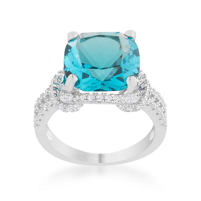 Charlene 11.5mm Cushion CZ Cocktail Ring | 8ct