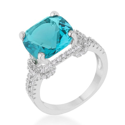 Charlene 11.5mm Cushion CZ Cocktail Ring | 8ct