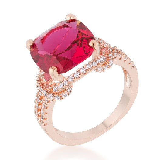 Charlene 11.5mm Cushion CZ Cocktail Ring | 8ct