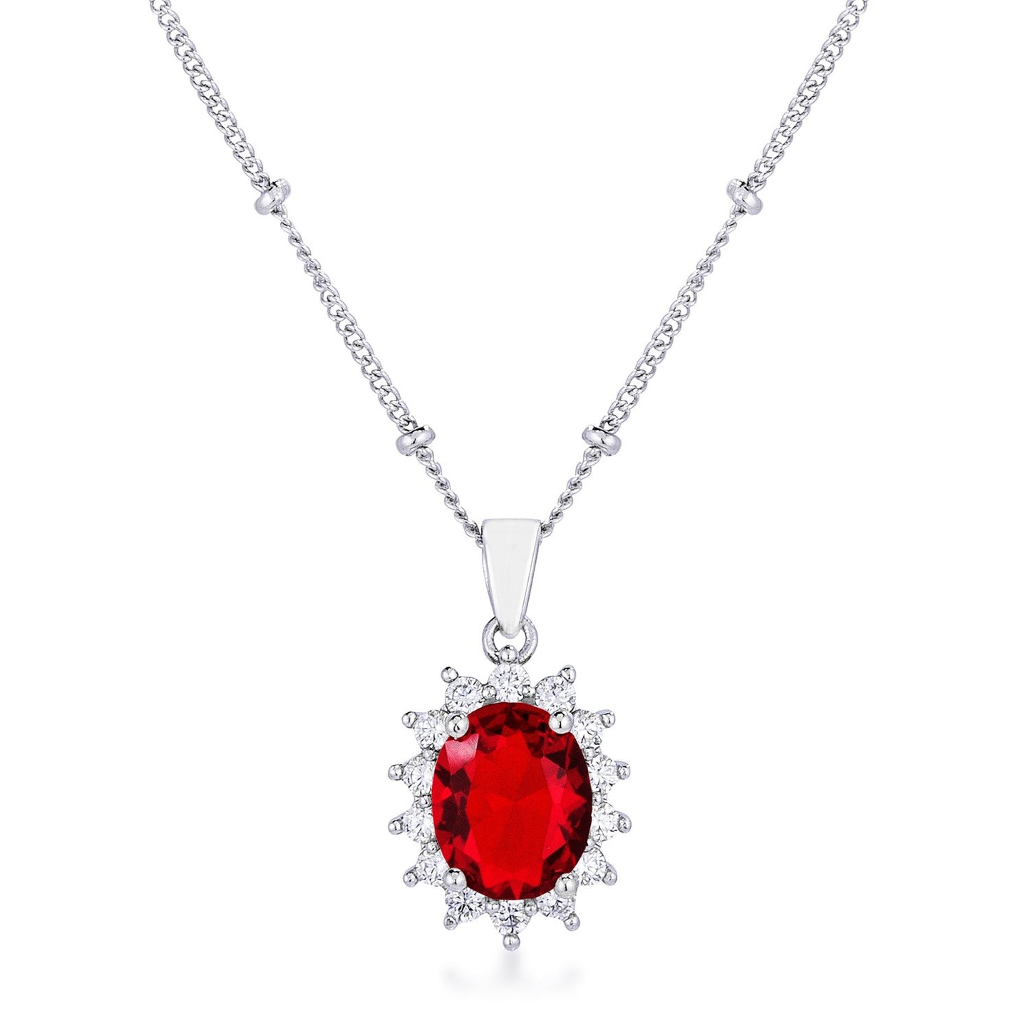 Chesna Oval Mystic Halo Pendant
