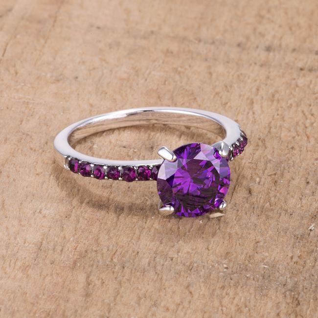 Celia 8mm Pink Round CZ Ring | 2ct
