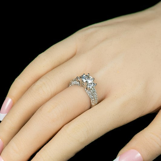 Colette 6.4mm Round CZBrillant Engagement Ring | 1ct