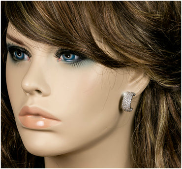 Detra 16mm CZ Cluster Hoop Earrings | 4ct