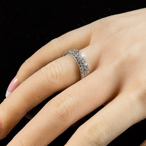 Diana CZ Paved Cluster Eternity Band Ring | 8ct