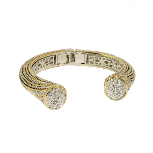 Diandro Two-Tone Cubic Zirconia Bangle