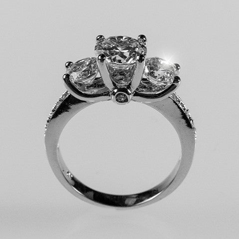 Elizabeth 7mm Three Stone Engagement Ring | 1ct | 3ct