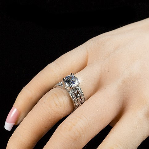 Elnora 2.5ct Round Engagement and Wedding Set | 4ct