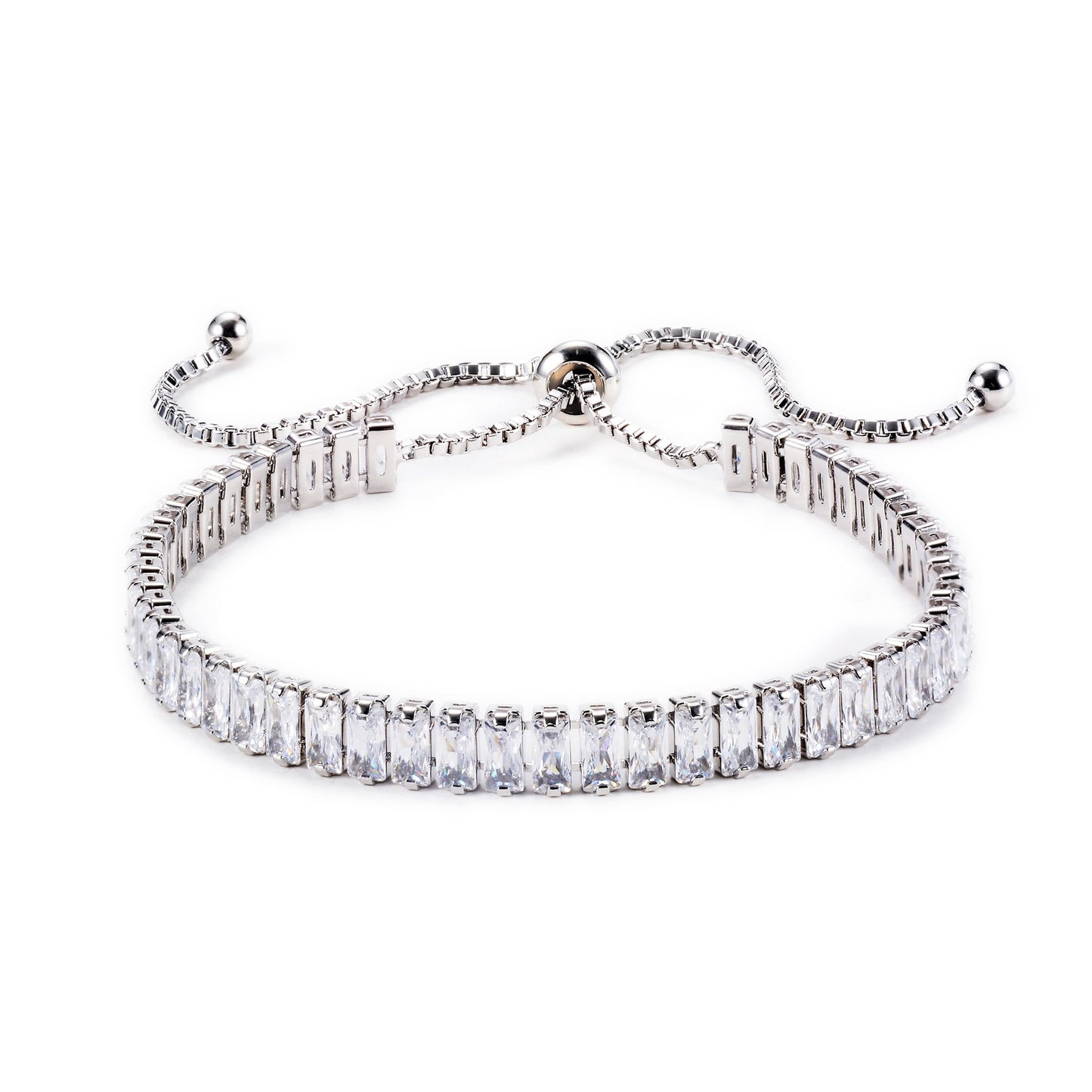 Ferra 5mm Radiant CZ Gold Tennis Bolo Bracelet