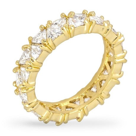 Freya 4mm Trillion Cut Eternity Band Ring | 6ct