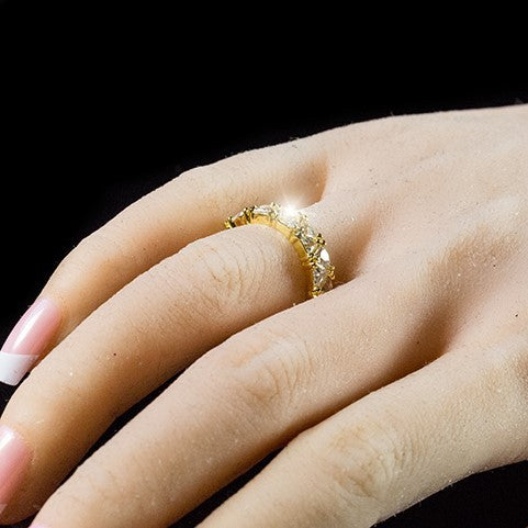 Freya 4mm Trillion Cut Eternity Band Ring | 6ct