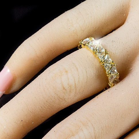Freya 4mm Trillion Cut Eternity Band Ring | 6ct