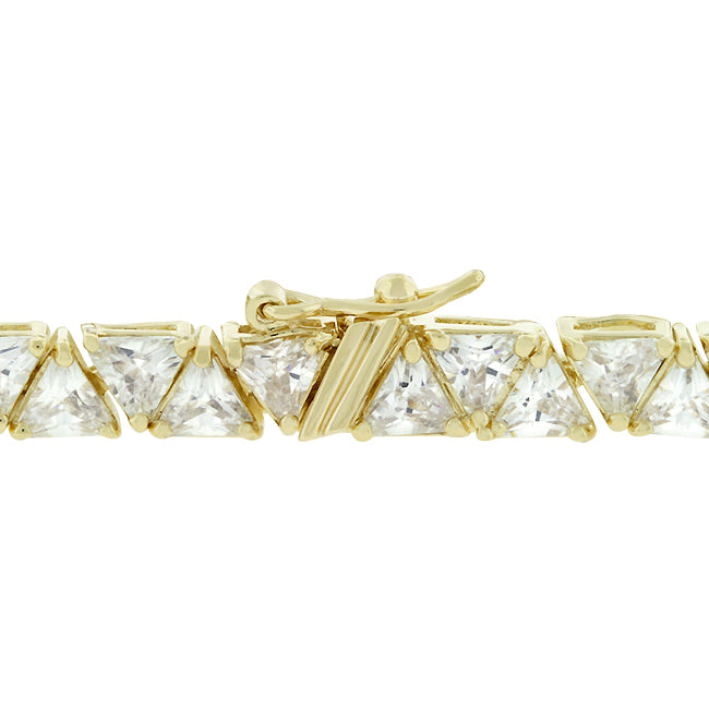Freya 5mm Trillion CZ Tennis Bracelet | 7in | 28ct