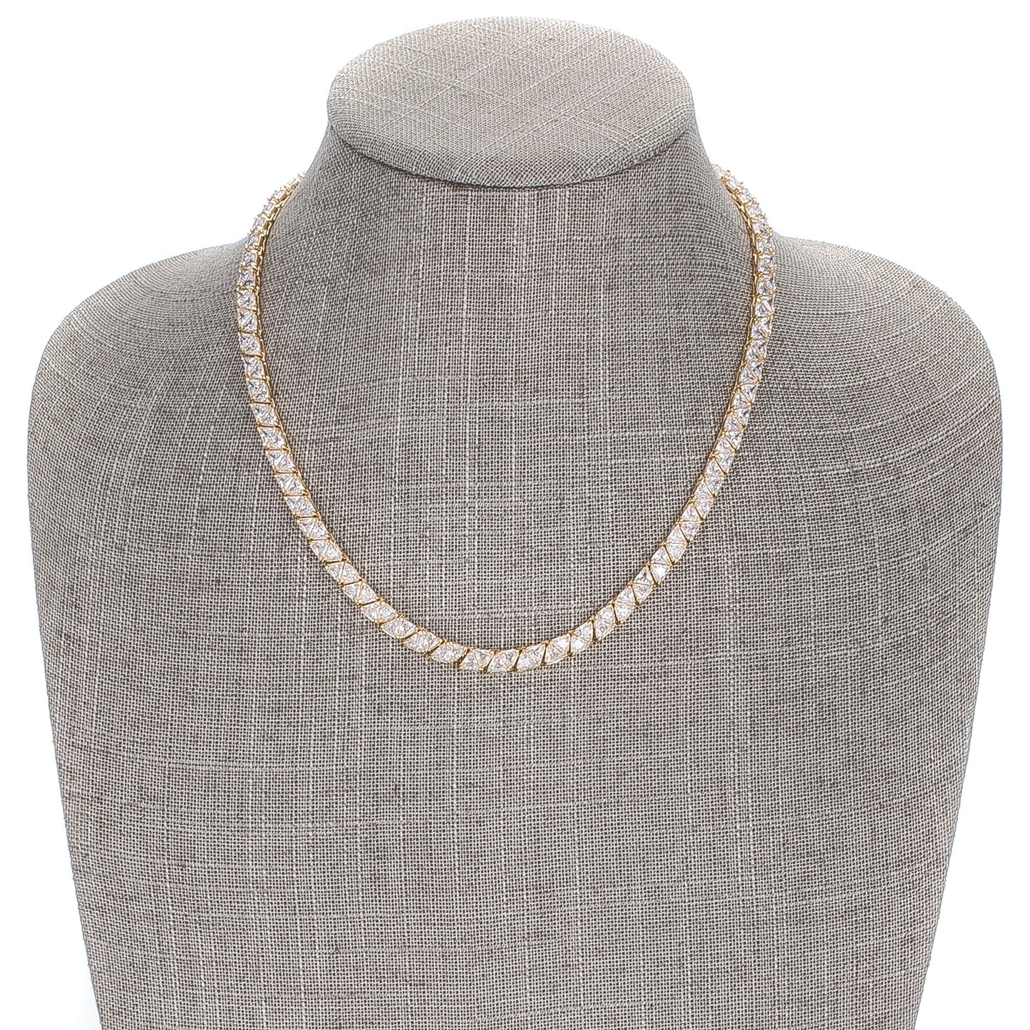 Freya Trillion Cut Tennis Necklace | 60ct | 18"