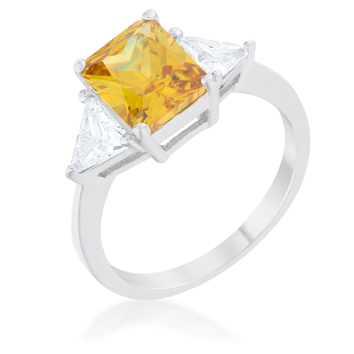 Gretchen 9x7mm Radiant CZ Engagement Ring | 3ct
