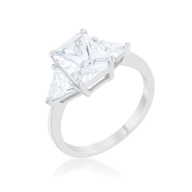Gretchen 9x7mm Radiant CZ Engagement Ring | 3ct