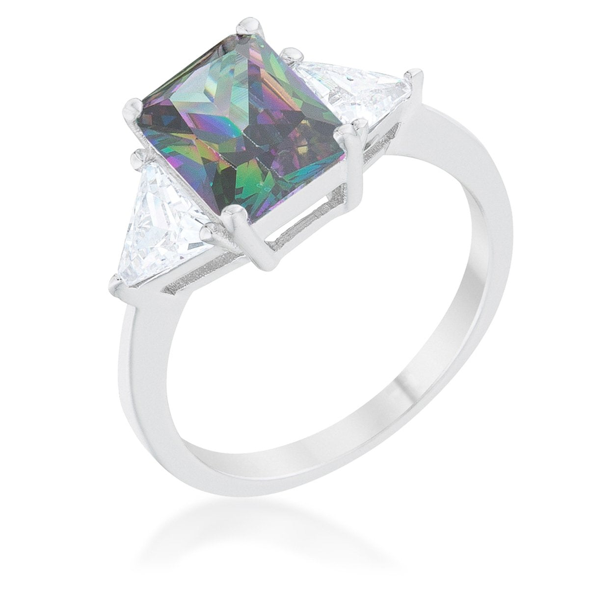 Gretchen 9x7mm Radiant CZ Engagement Ring | 3ct