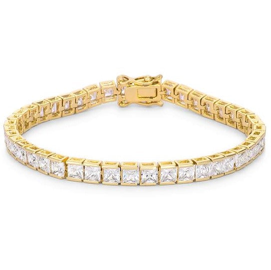 Hazel 4mm Princess CZ Tennis Bracelet | 7.25in | 19ct