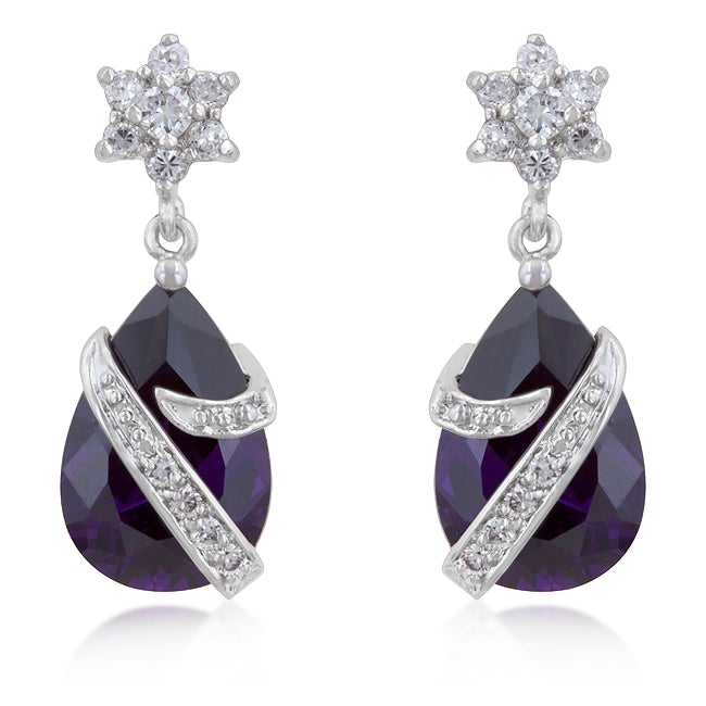 Jenn Ribbon Wrapped Amethyst Drop Earrings | 8.5ct