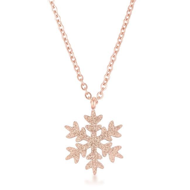 Noelle Snowflake Pendant | Stainless Steel