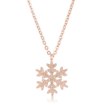 Noelle Snowflake Pendant | Stainless Steel
