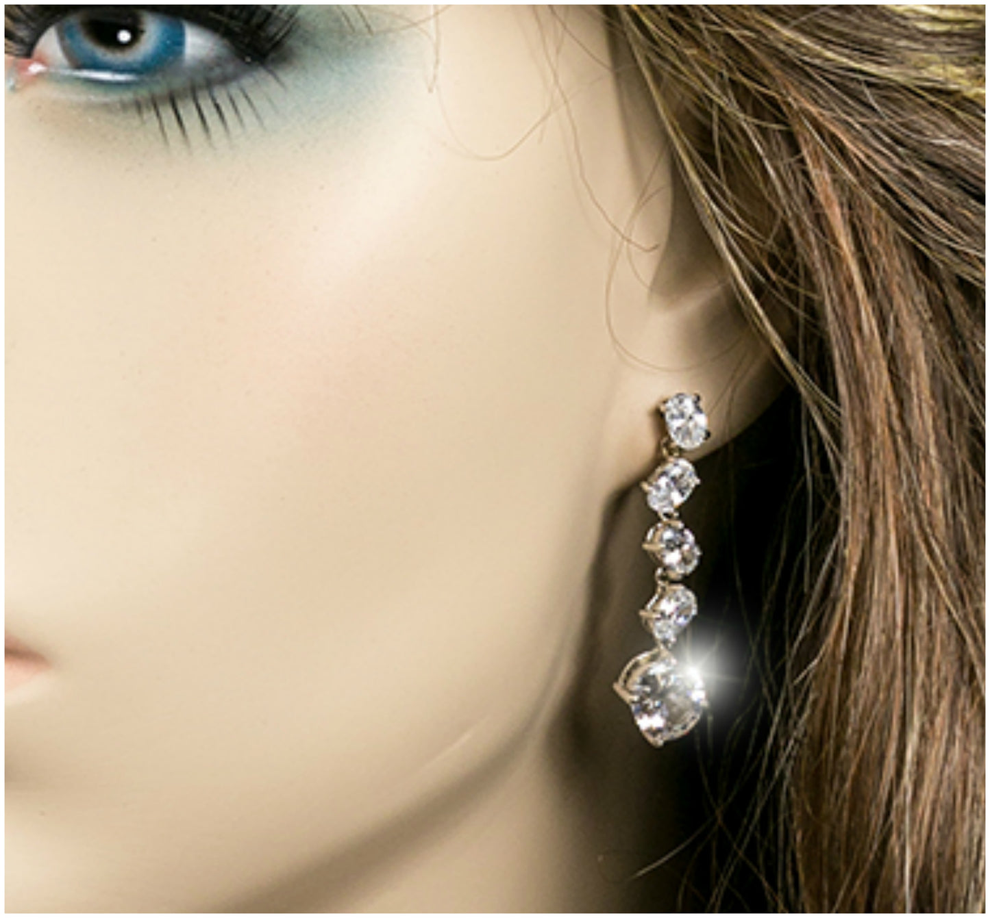 Karina Cascade Oval Drop Dangle Earrings | 4ct