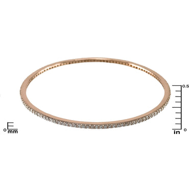 Katly CZ Rose Goldtone Stackable Bangle Bracelet
