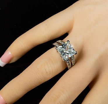 Lola 11mm Princess CZ Engagement Ring | 7.5ct