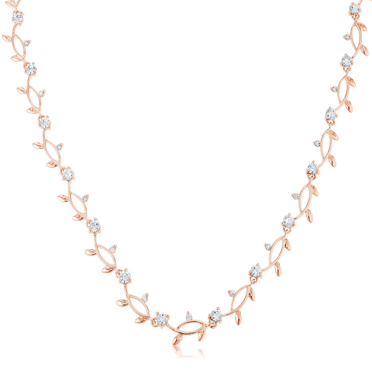Nathana Romantic Floral Vine Necklace | 16"