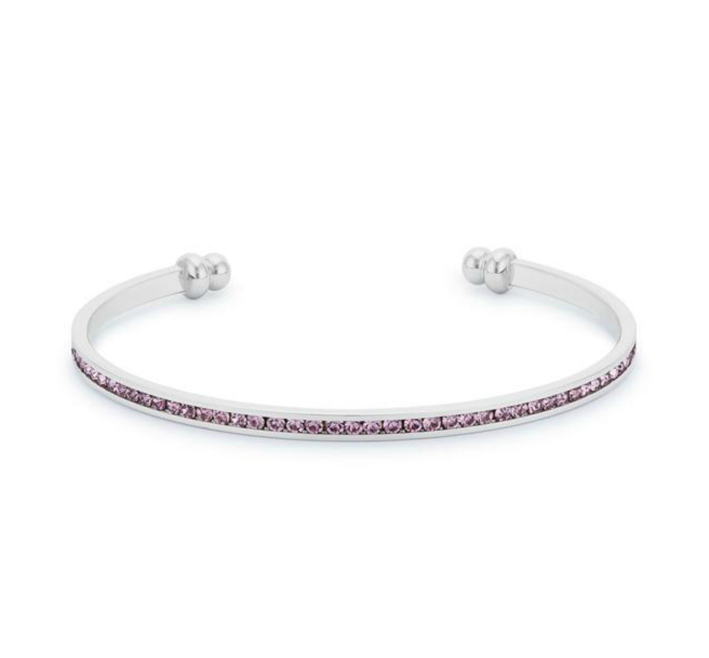 Nico Clear Cubic Zirconia Silver Cuff Bracelet