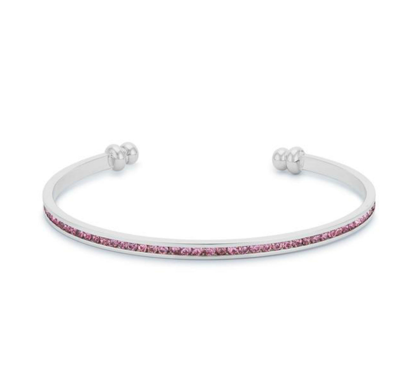 Nico Clear Cubic Zirconia Silver Cuff Bracelet