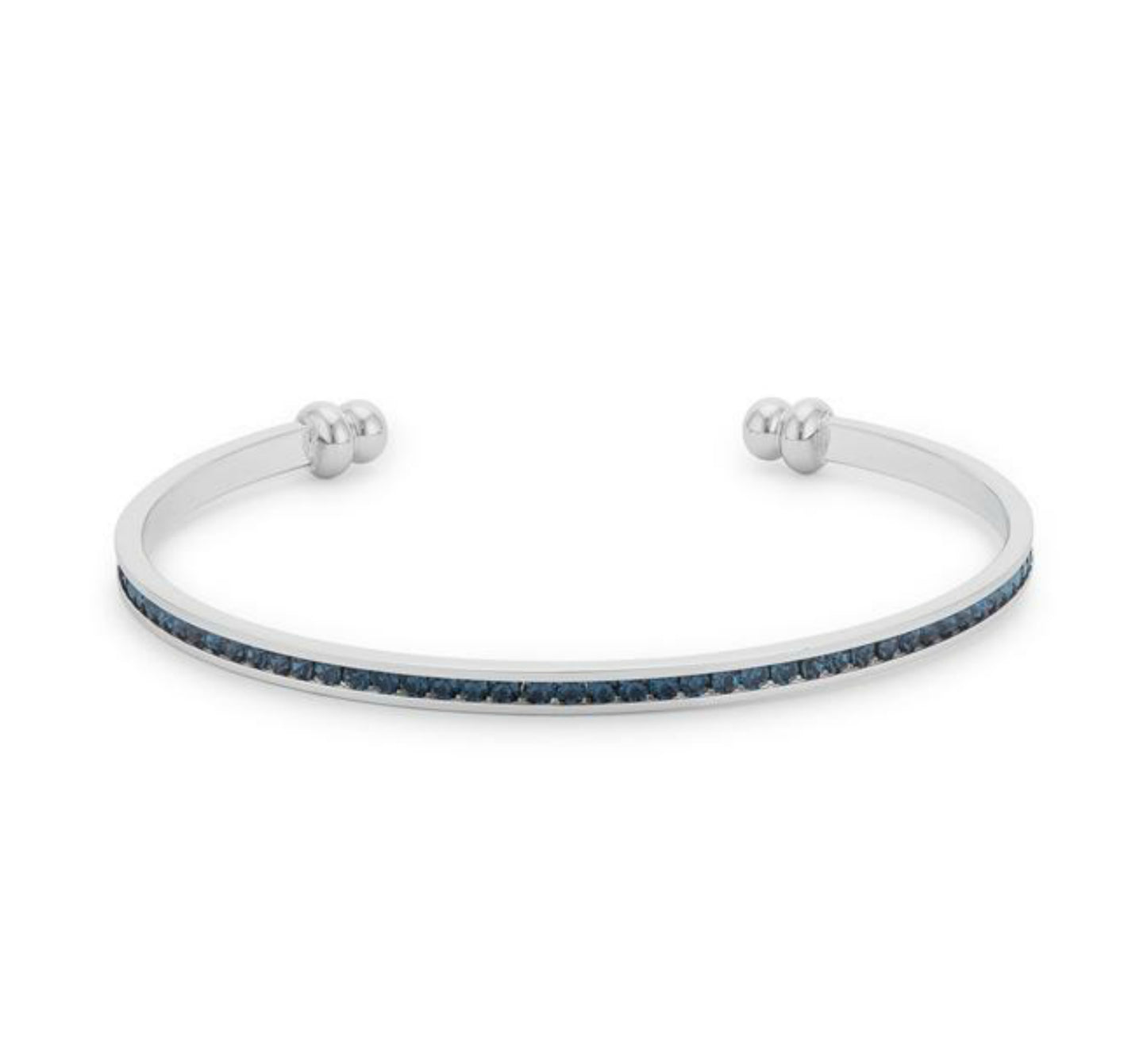 Nico Clear Cubic Zirconia Silver Cuff Bracelet