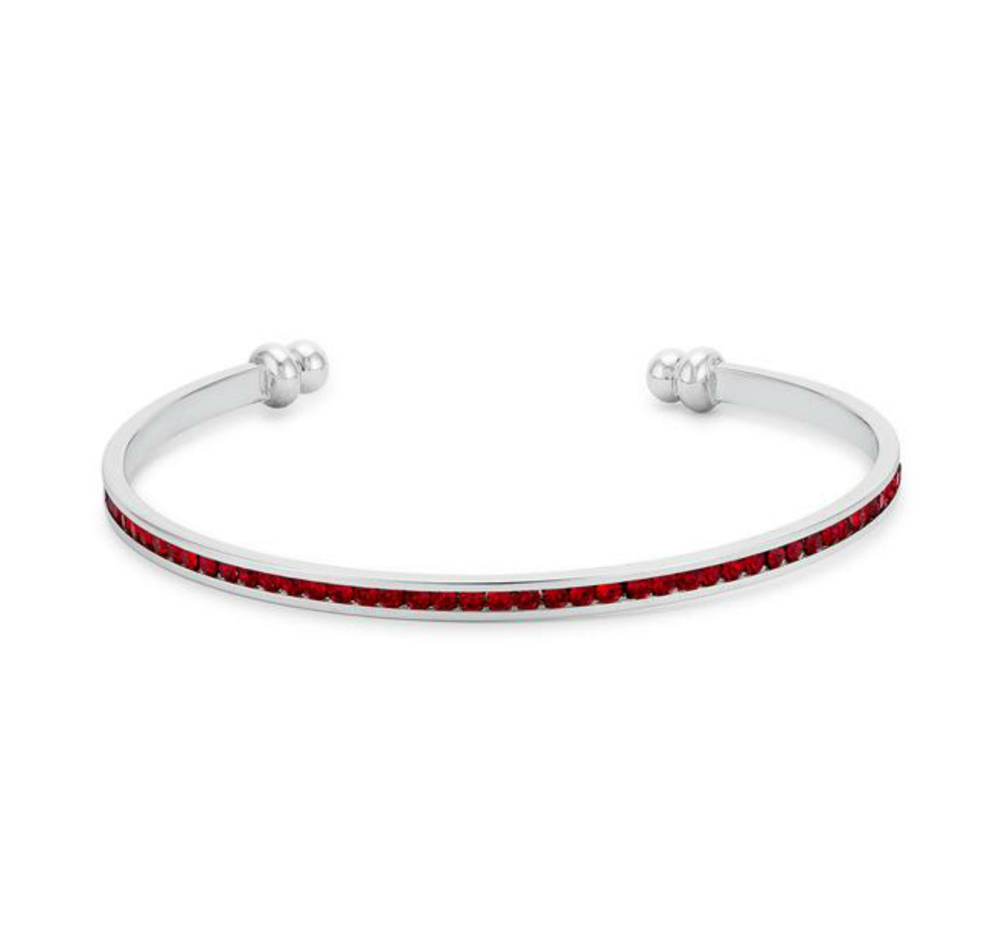 Nico Clear Cubic Zirconia Silver Cuff Bracelet