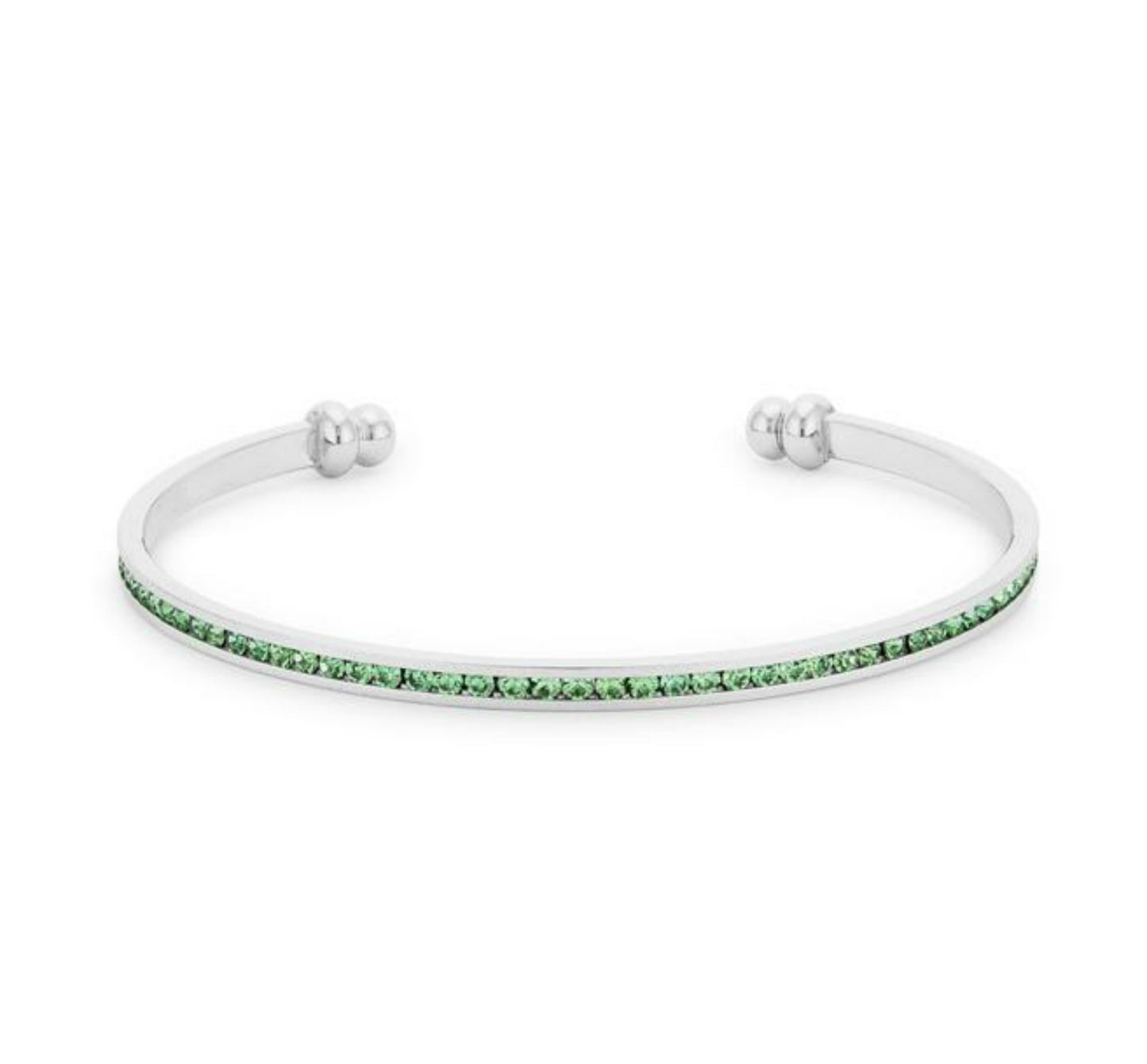 Nico Clear Cubic Zirconia Silver Cuff Bracelet