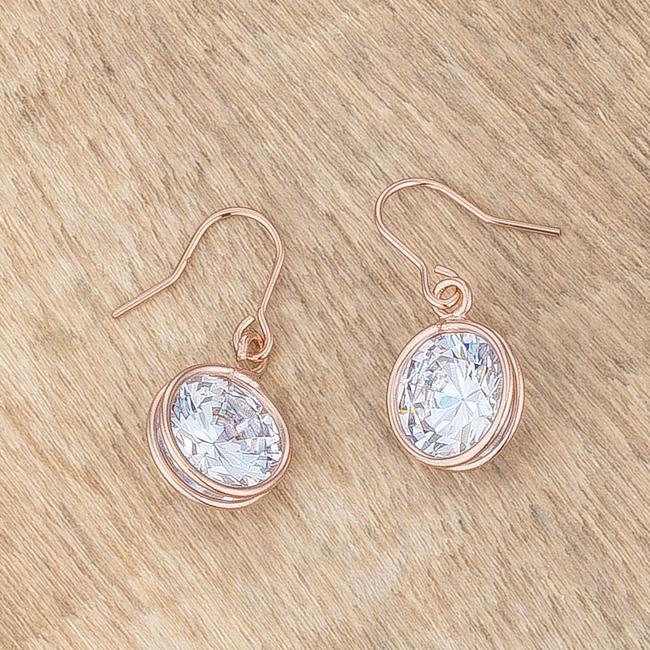 Noga 9mm CZ Solitaire Bezel Drop Earrings | 3ct