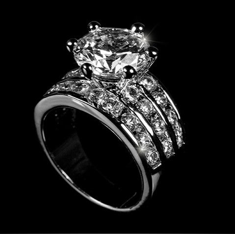 Patina 10mm Round CZ Engagement Ring | 7.5ct