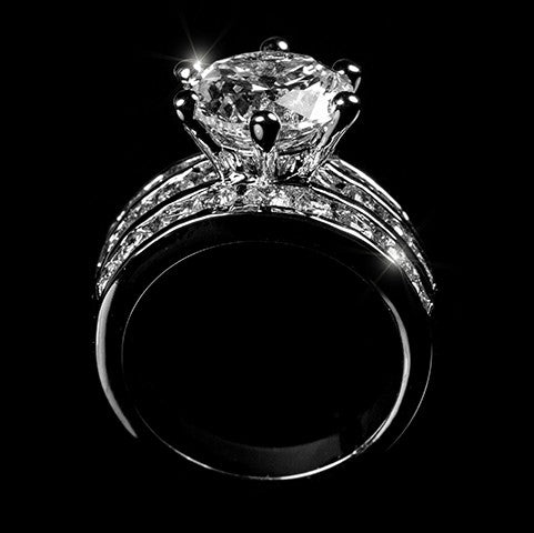 Patina 10mm Round CZ Engagement Ring | 7.5ct