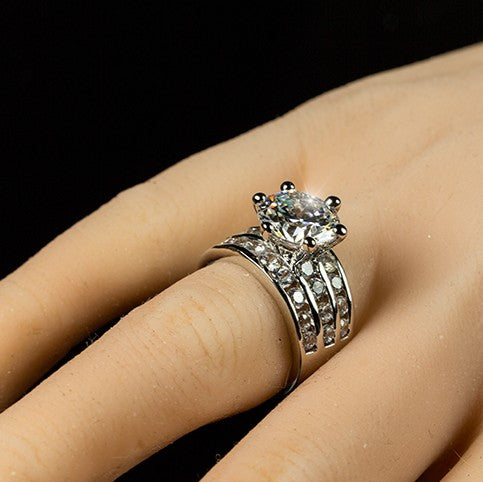 Patina 10mm Round CZ Engagement Ring | 7.5ct