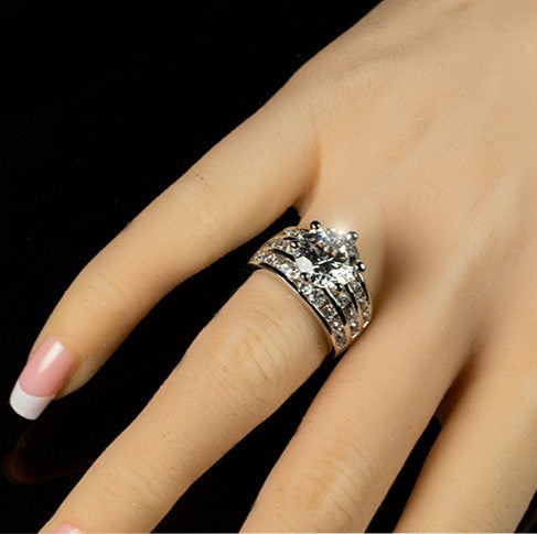 Patina 10mm Round CZ Engagement Ring | 7.5ct