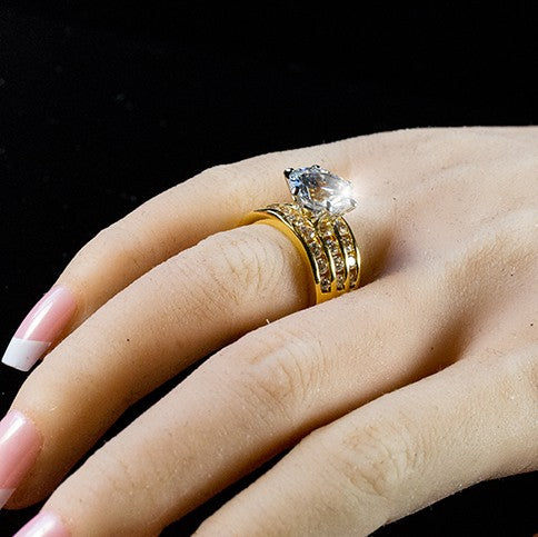 Patina 10mm Round CZ Engagement Ring | 7.5ct