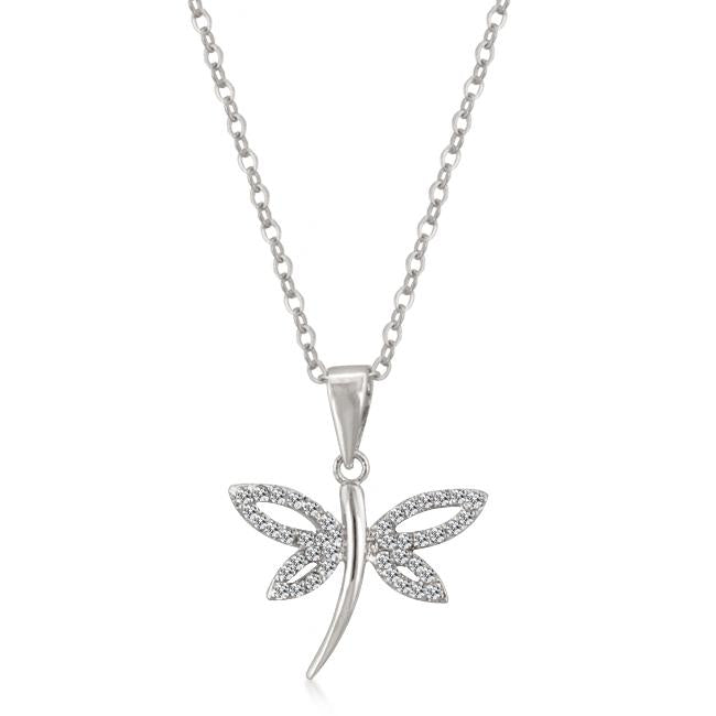 Quin CZ Dragonfly Pendant