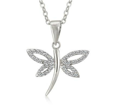 Quin CZ Dragonfly Pendant