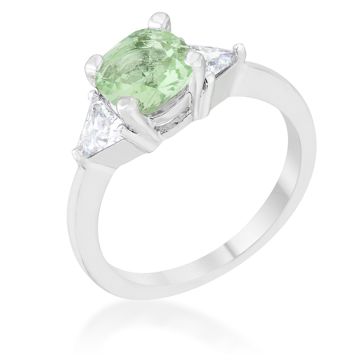 Shonda Three Stone 4mm Cushion CZ Ring | 1ct