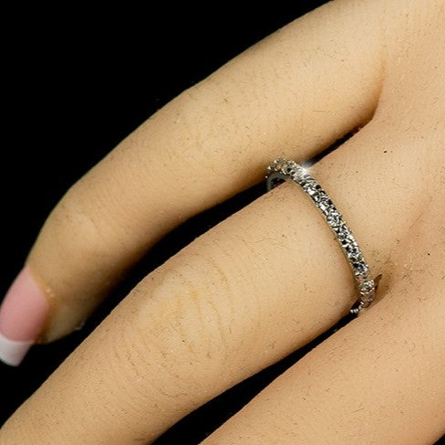 Renetta 1mm Round CZ Eternity Ring | 1ct