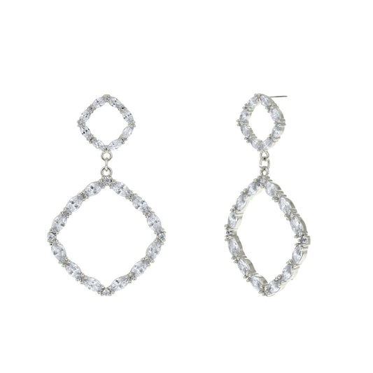 Shea Marquise CZ Cushion Dangle Earrings - Beloved Sparkles