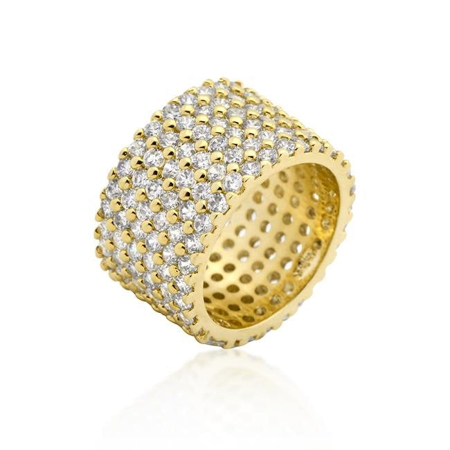 Tina CZ Eternity Wide Band Ring | 22ct