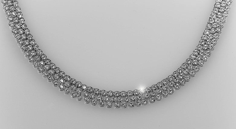 Emily Cluster Tennis Necklace Set | 47ct